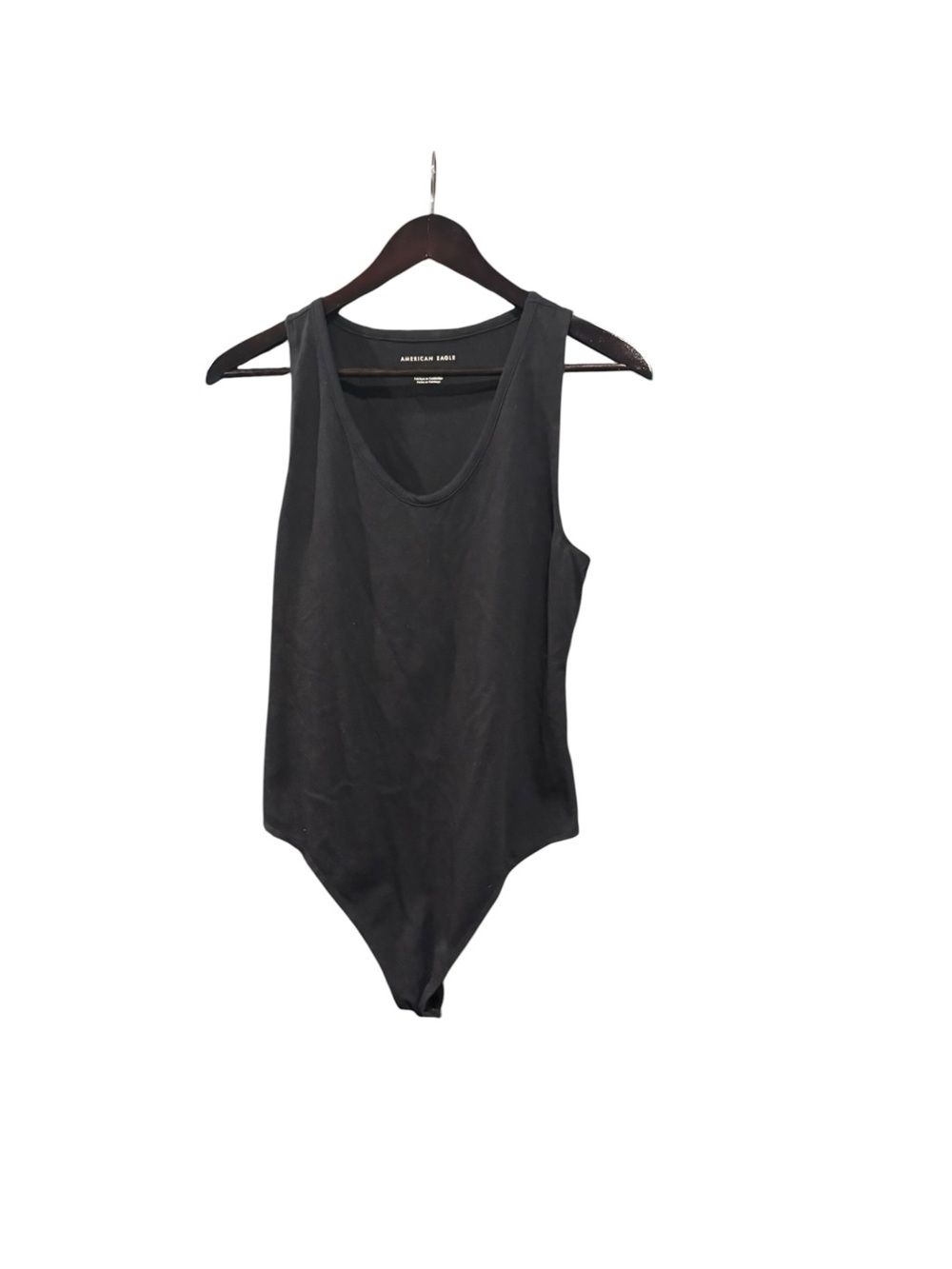 American Eagle Outfitters Black Scoop Neck Sleeveless Bodysuit